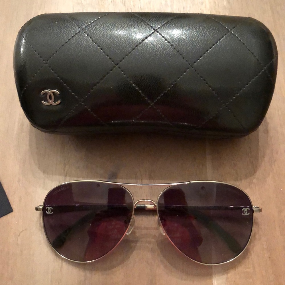 Chanel aviator CC Pilot sunglasses